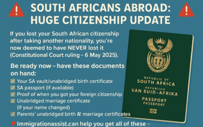 South Africans Abroad: New Citizenship Reinstatement Portal Coming Soon